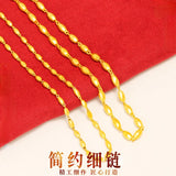 18K 999 Wheat Clavicle Chain Pendant Necklace Classic Jewelry
