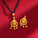 18K 999 Yellow Kids Safety Lock Pendant Necklace
