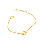 18K Love Pendant Bracelet Vintage Jewelry Woman