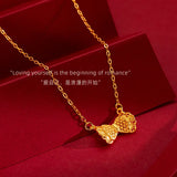 18K Bow Pendant Necklace for Women Charming Jewelry Gift