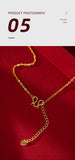 18K Bow Pendant Necklace for Women Charming Jewelry Gift