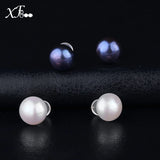 18K Pearl Earrings For Women Freshwater Pearls 3 Colors Fine Wedding Accessories
