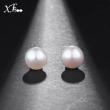 18K Pearl Earrings For Women Freshwater Pearls 3 Colors Fine Wedding Accessories