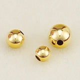 18K Yellow Beads AU750 Smooth Loose Beads 1pcs