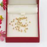 18K Yellow Beads AU750 Smooth Loose Beads 1pcs