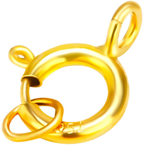 18K Yellow Gold Spring Clasp for Necklace Bracelet AU750