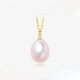 18K Yellow Freshwater Pearl Pendant Necklace for Women