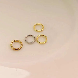18K Yellow Gold Necklace Clasp AU750 High Round Circle Clasp