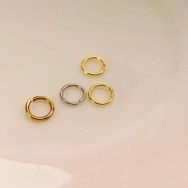18K Yellow Gold Necklace Clasp AU750 High Round Circle Clasp