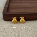 24K Yellow Pendant Money Bag Bead 1PCS 0.13-0.17g Lucky Transfer Bead