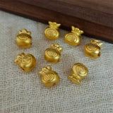 24K Yellow Pendant Money Bag Bead 1PCS 0.13-0.17g Lucky Transfer Bead