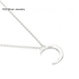 Pure 925 Pendant Necklace Moon Statement Necklaces Chain