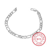 925 Silver Bracelet for Men 6mm Chain