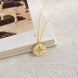 925 Silver Compass Pendant Necklace Fine Jewelry