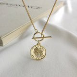 925 Silver Relief Coin Pendant Necklace Fine Jewelry
