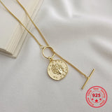 925 Silver Relief Coin Pendant Necklace Fine Jewelry