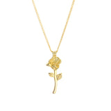 925 Silver Rose Flower Pendant Necklace Fine Jewelry