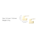 925 Silver European American Stud Earrings Fine Jewelry