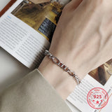 925 Silver Link Chain Bracelet Fine Jewelry