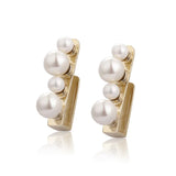 925 Silver Shell Pearl Stud Earrings Fine Jewelry