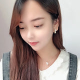 925 Silver Shell Pearl Stud Earrings Fine Jewelry