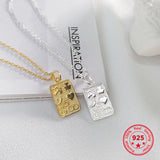 925 Silver Square Pendant Necklace Fine Jewelry