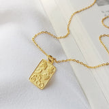 925 Silver Square Pendant Necklace Fine Jewelry