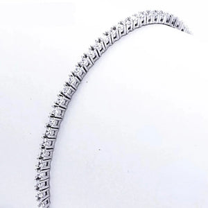 925 Silver Tennis Bracelet 2mm Zirconia Wedding Bangle