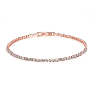 925 Silver Tennis Bracelet with Zirconia, Real Sterling Silver Bangle