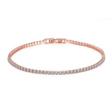 925 Silver Tennis Bracelet with Zirconia, Real Sterling Silver Bangle