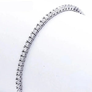 925 Silver Tennis Bracelet with Zirconia, Real Sterling Silver Bangle