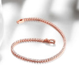 925 Silver Tennis Bracelet with Zirconia, Real Sterling Silver Bangle