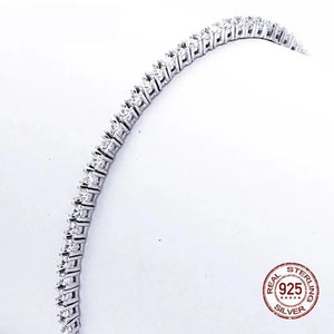 925 Silver Zirconia Tennis Bracelet Anniversary Gift