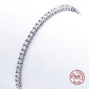 925 Silver Tennis Bracelet with Zirconia Stones