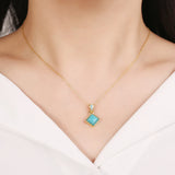 925 Silver Moonstone Pendant Necklace Retro Jewelry