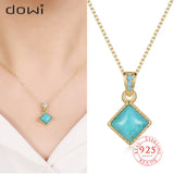 925 Silver Moonstone Pendant Necklace Retro Jewelry