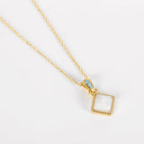 925 Silver Moonstone Pendant Necklace Retro Jewelry