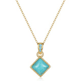 925 Silver Moonstone Pendant Necklace Retro Jewelry