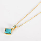 925 Silver Moonstone Pendant Necklace Retro Jewelry