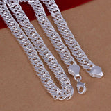 10mm 925 Silver Men's Chain Necklace 20inch Choker Jewelry Accessories