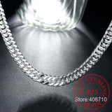 925 Silver Men's 10mm Chain Necklace 24inch Choker Male Jewelry