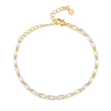 925 Silver Tennis Bracelet with Zircon Sparkle Gift Jewelry