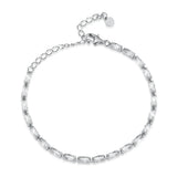925 Silver Tennis Bracelet with Zircon Sparkle Gift Jewelry