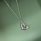 925 Silver Sweet Love Necklace Irregular Pendant Gift Jewelry