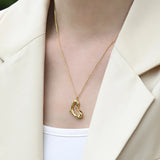 925 Silver Sweet Love Necklace Irregular Pendant Gift Jewelry