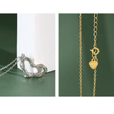 925 Silver Sweet Love Necklace Irregular Pendant Gift Jewelry