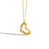 925 Silver Sweet Love Necklace Irregular Pendant Gift Jewelry