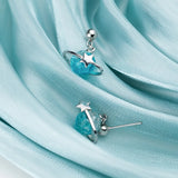 925 Silver Women's Beads Star Earrings