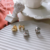 925 Silver Heart Stud Earrings for Ladies