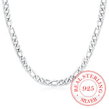 925 Sterling Silver 8mm Flat Chain Necklace 18/20/22/24 Inch Choker Jewelry